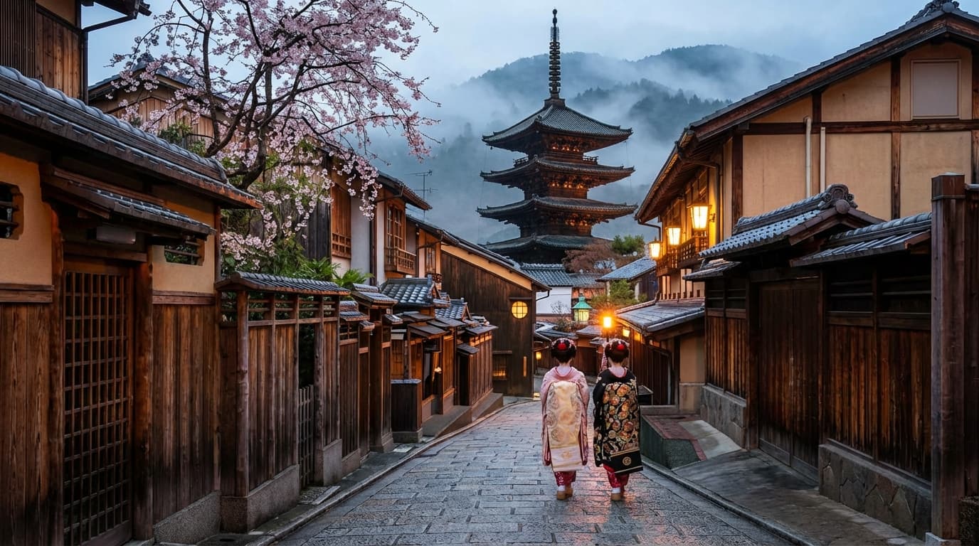 Traditional street in Kyoto
